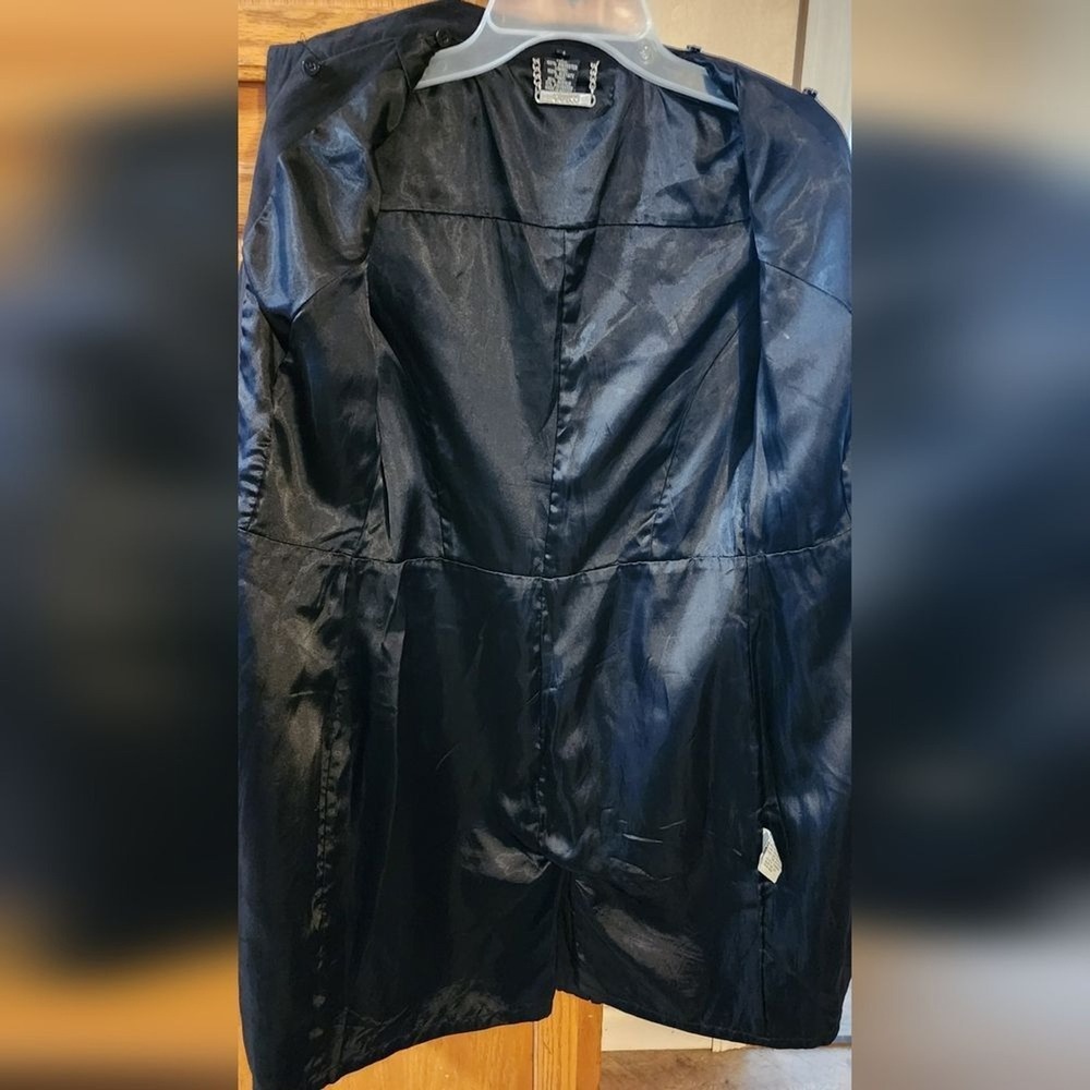 Vintage Guess Black Lightweight Trench Coat Women's‎ Small - Picture 6 of 9